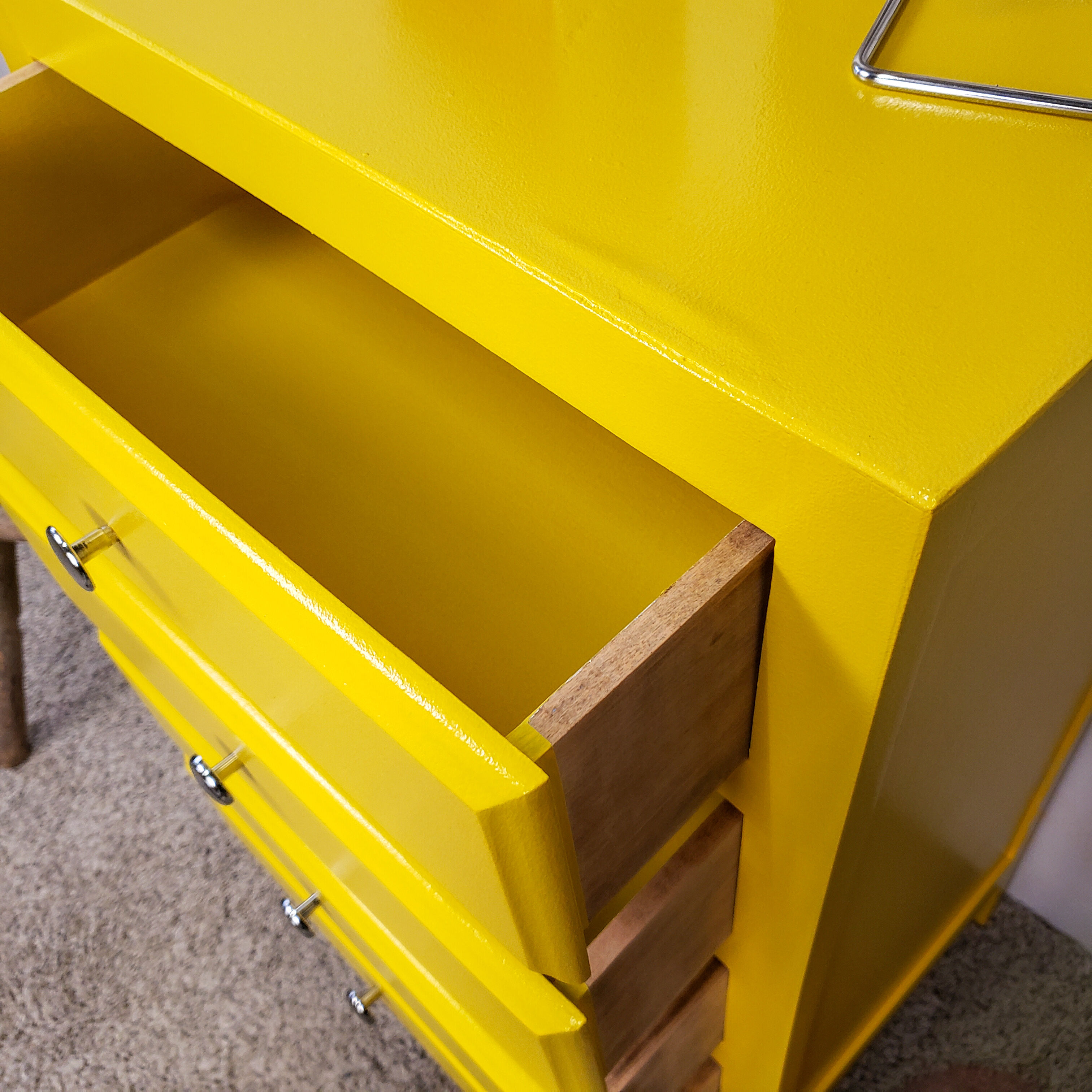 Yellow vintage chiffonnier