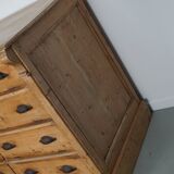 Antique German pine shop cabinet, early 20th century