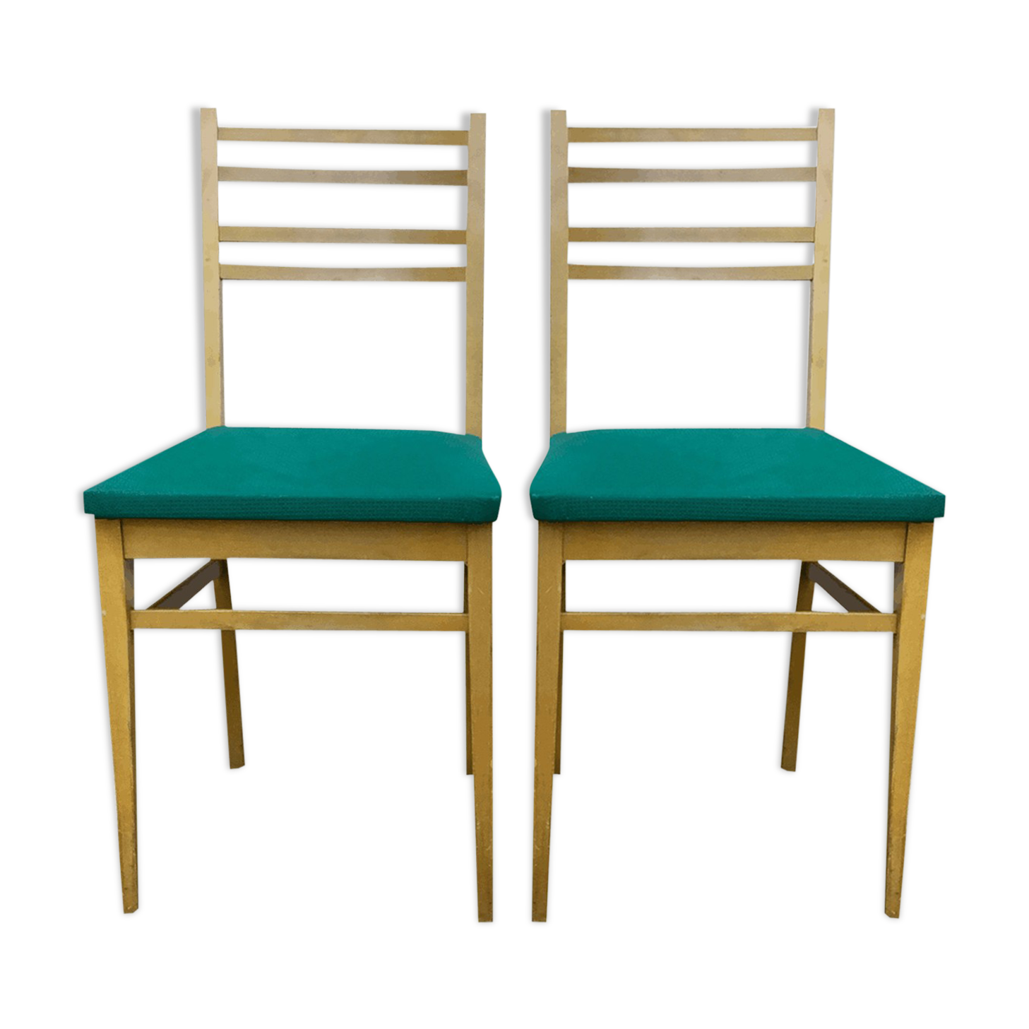 2 chaises vintage en hêtre