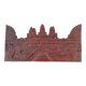 Carved wooden relief, reproduction of the Angkor Wat temple.