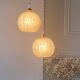 Suspension cascade verres Clichy roses