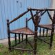 2 antique Scandinavian corner chairs/armchairs