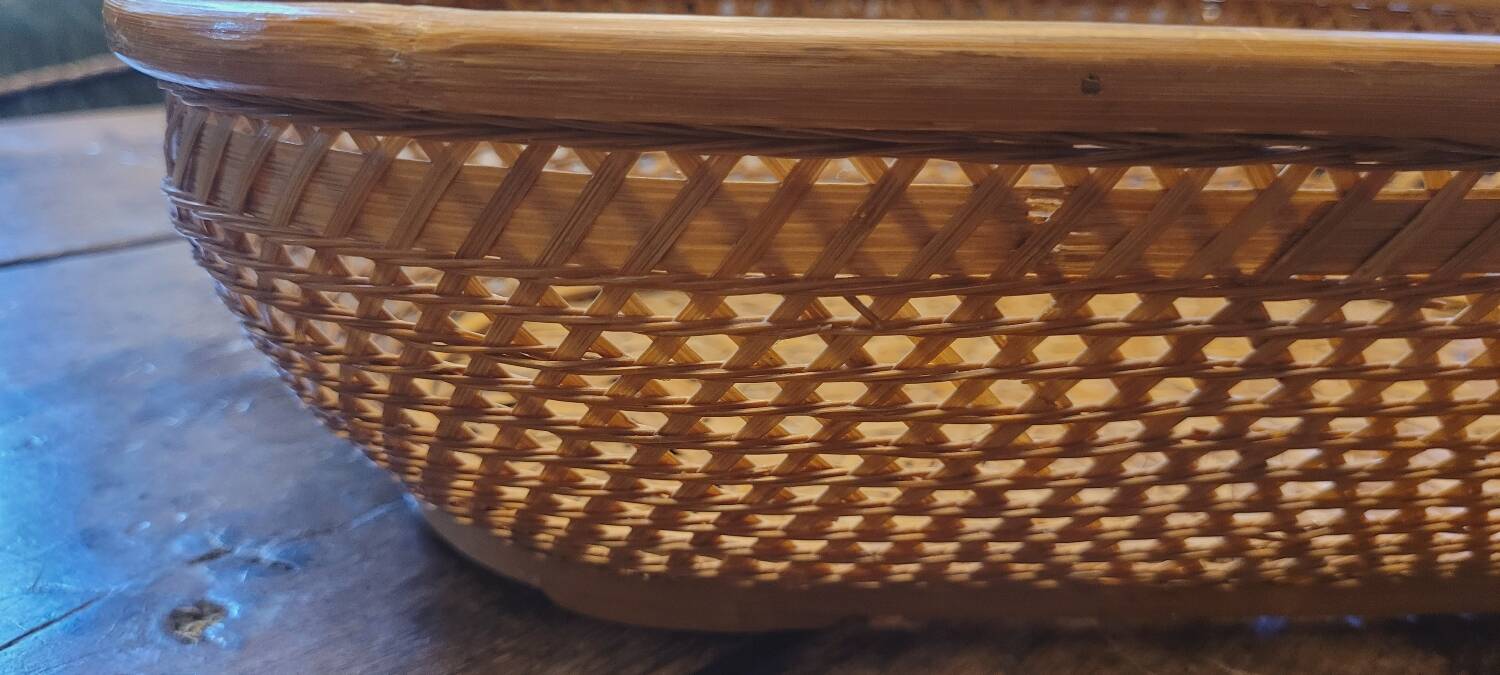 70s Asian wicker basket