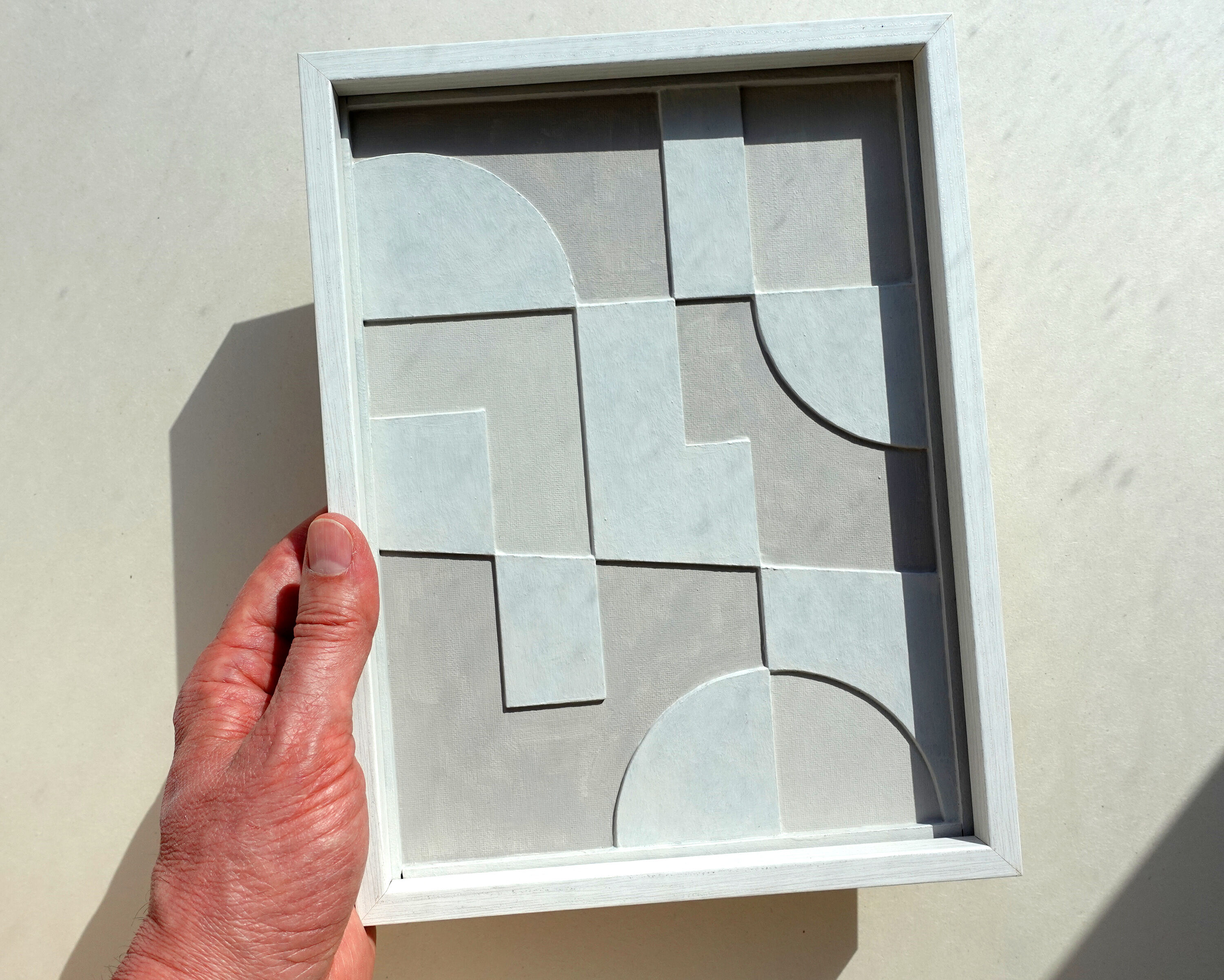 Abstract relief painting