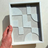 Abstract relief painting