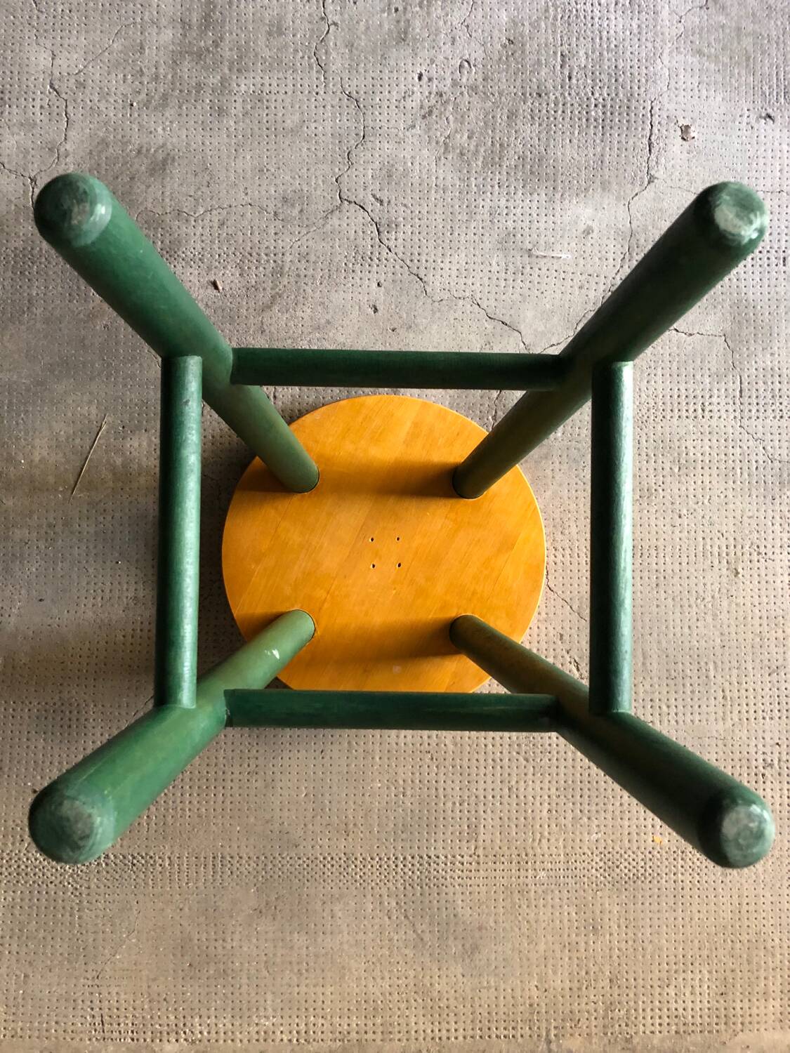 Vintage Scandinavian pine stool