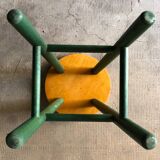 Vintage Scandinavian pine stool