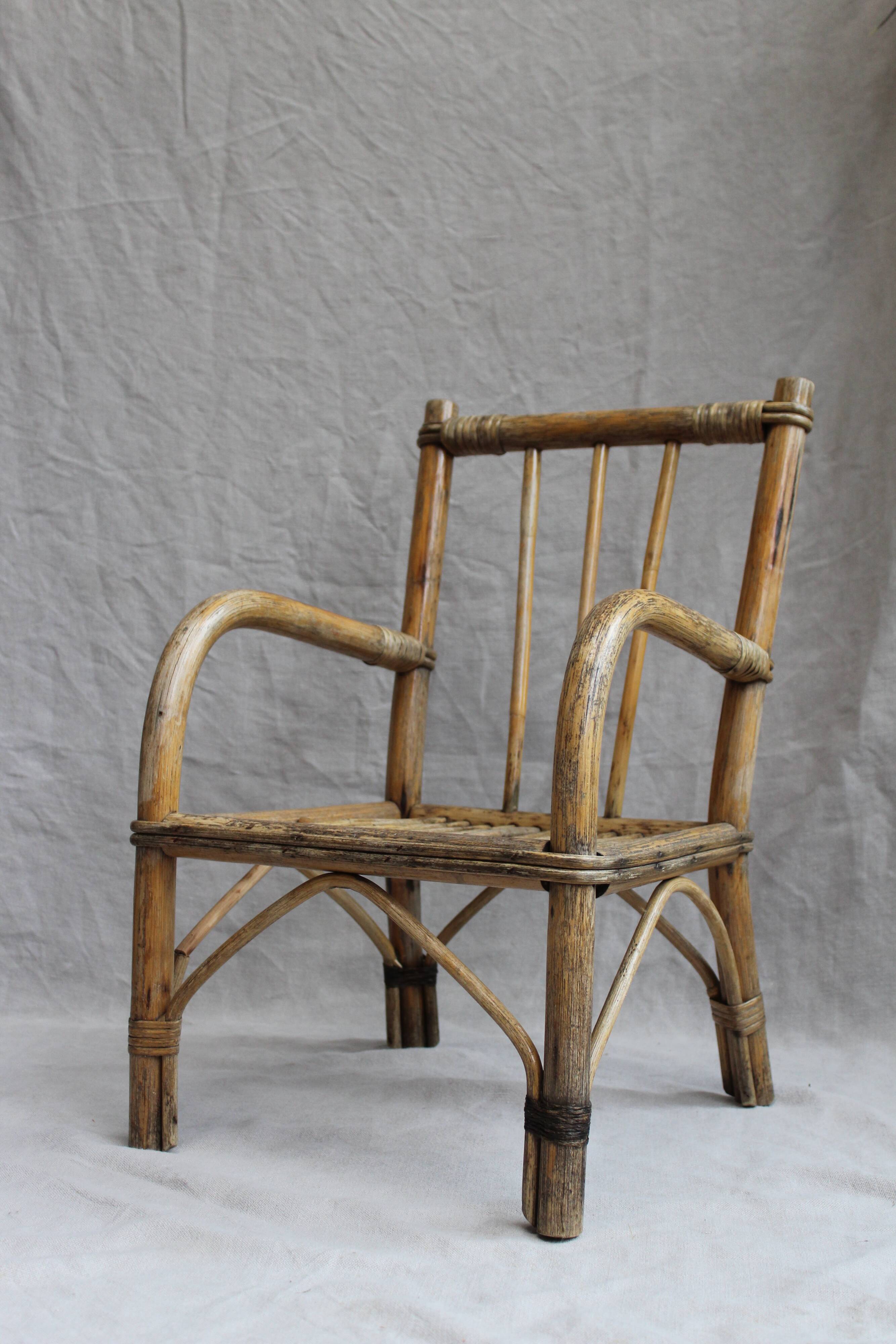 Bamboo children's armchair