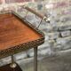 Vintage brass rolling table with 2 trays 70'S