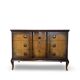 Commode italienne en placage et bois massif de noyer, années 1940-1950