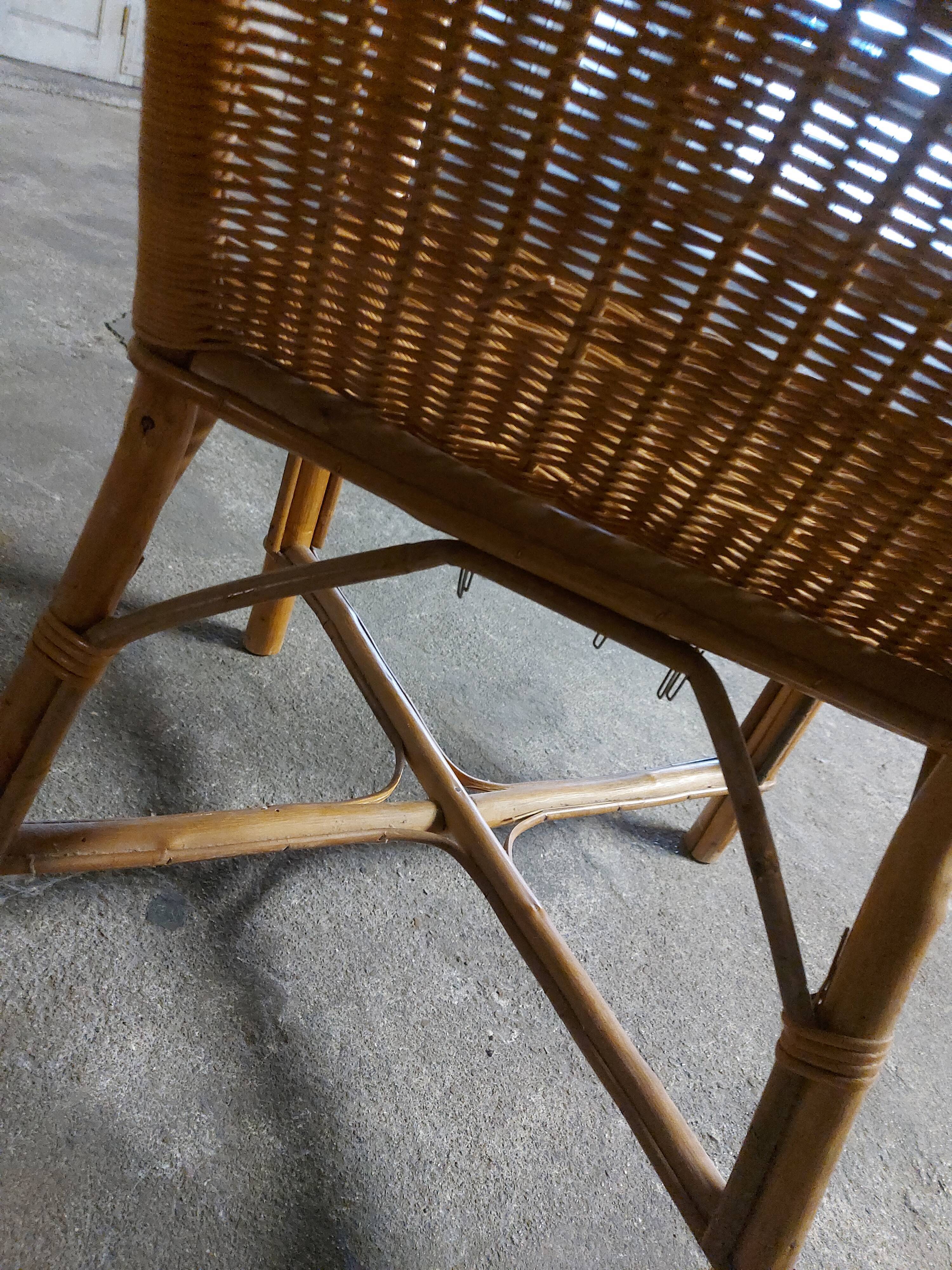 Vintage rattan armchair
