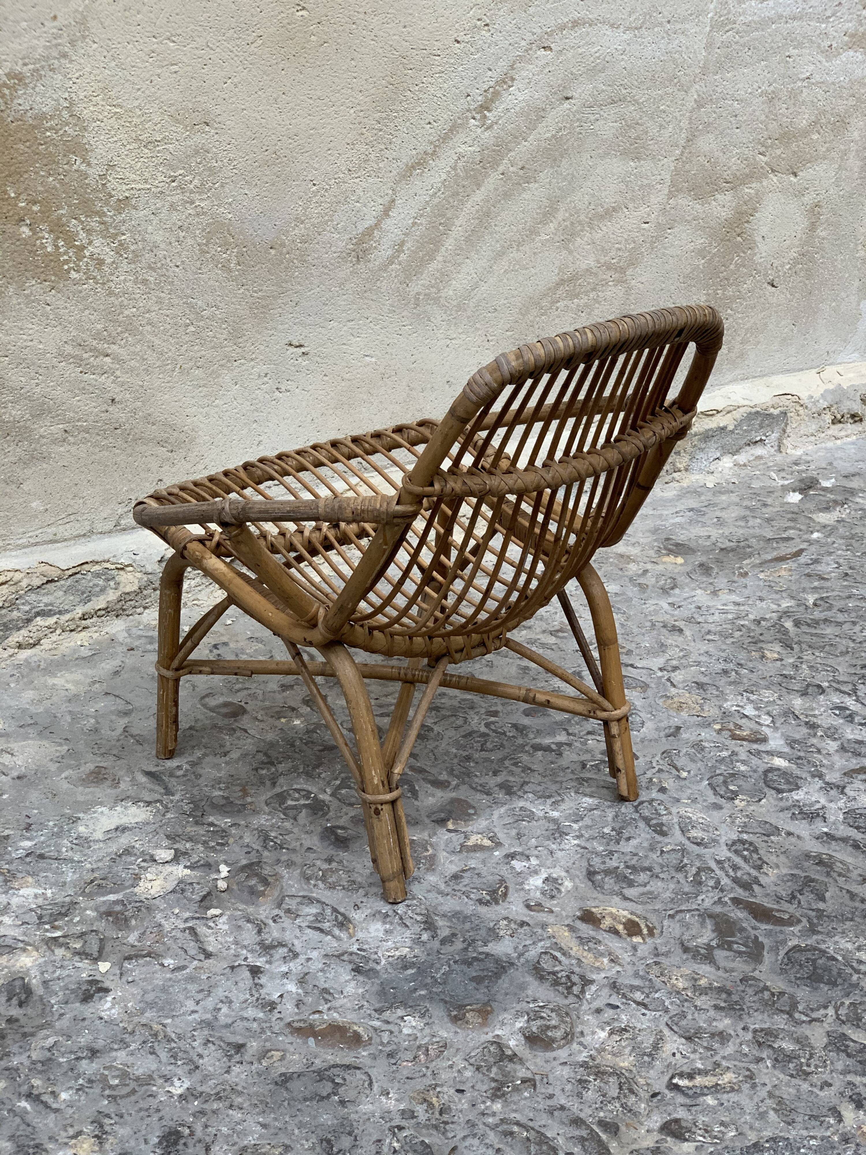 Rattan armchair