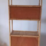 Rattan stand shelf and canning 50s