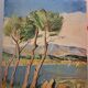 Tableau Huile sur Toile - Golfe de Saint-Tropez par A. Lange (46x37 cm)