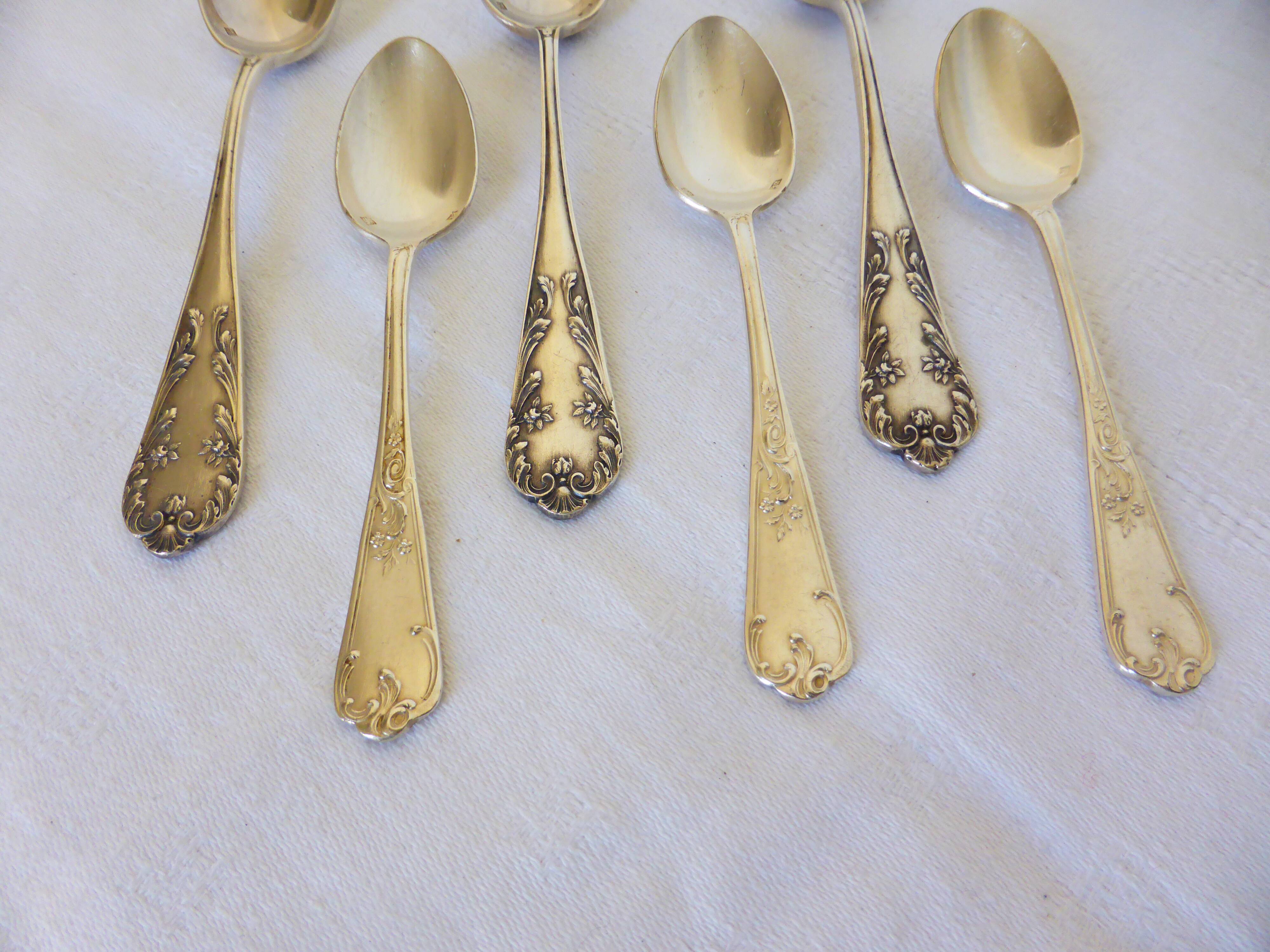 3 small spoons + 3 vintage silver-plated metal mocha spoons