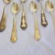 3 small spoons + 3 vintage silver-plated metal mocha spoons