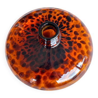 Spotted blown glass vase