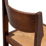 Mulched chairs in vintage solid elm 1960