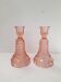 Paire de bougeoirs roses Art Déco Luxval