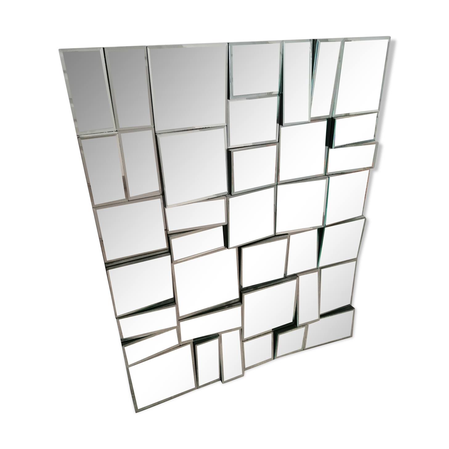 Miroir design multi-facettes 80x100cm