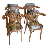 Set of 4 customized armchair chairs