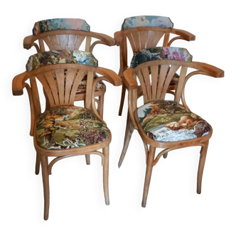 Set of 4 customized armchair chairs