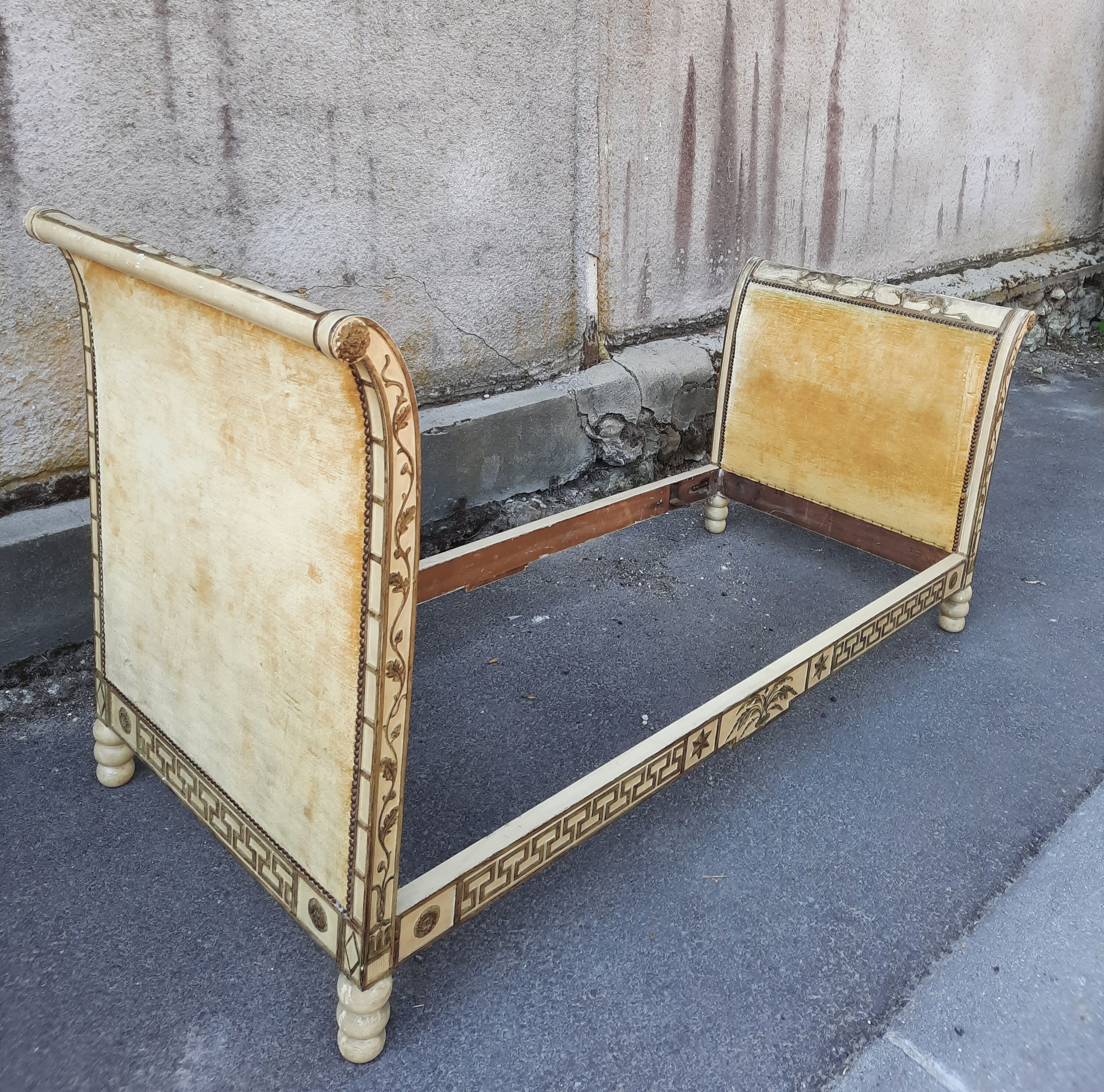 Directoire lacquered bed
