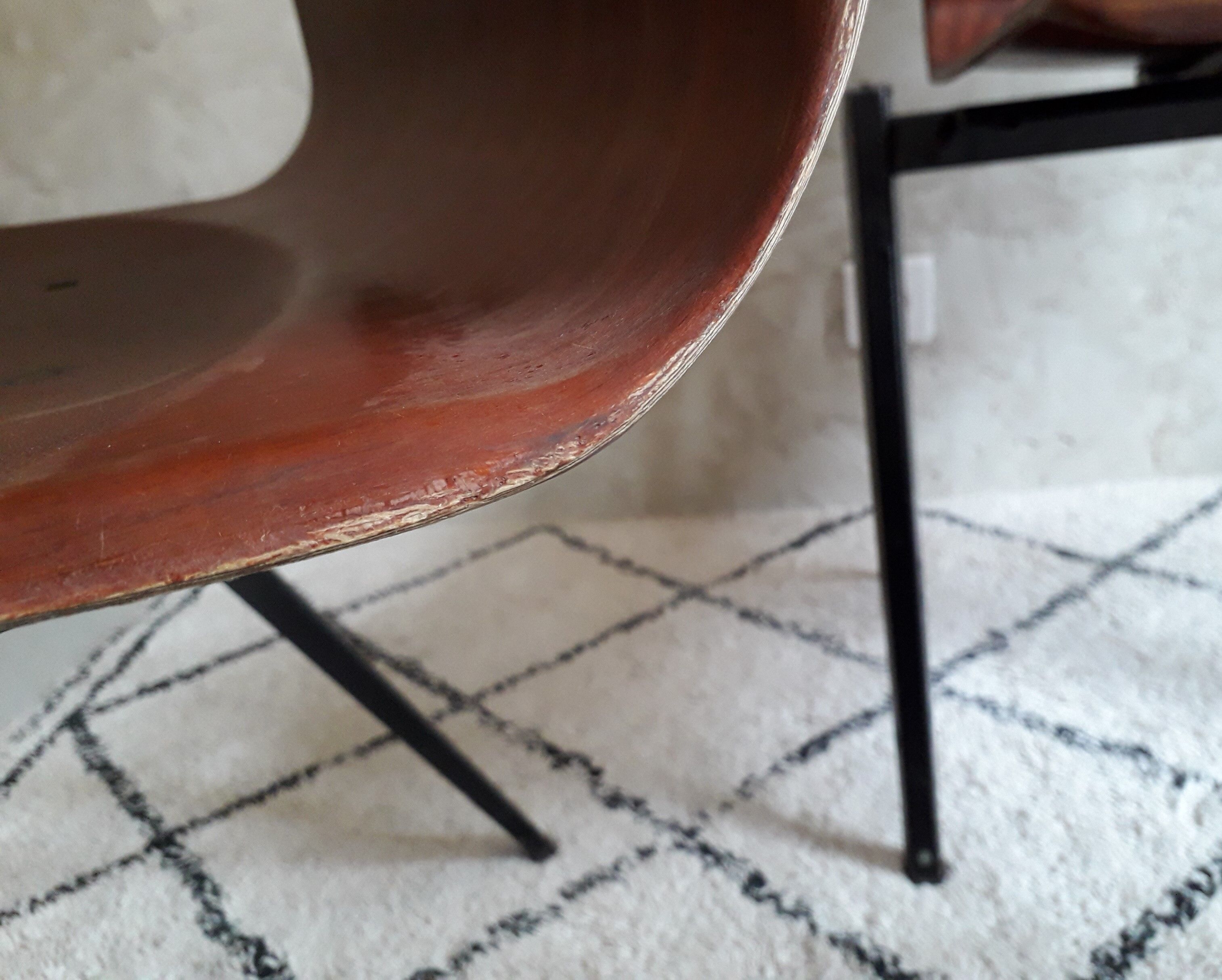 Set of 5 stackable 60s Pagholz chairs