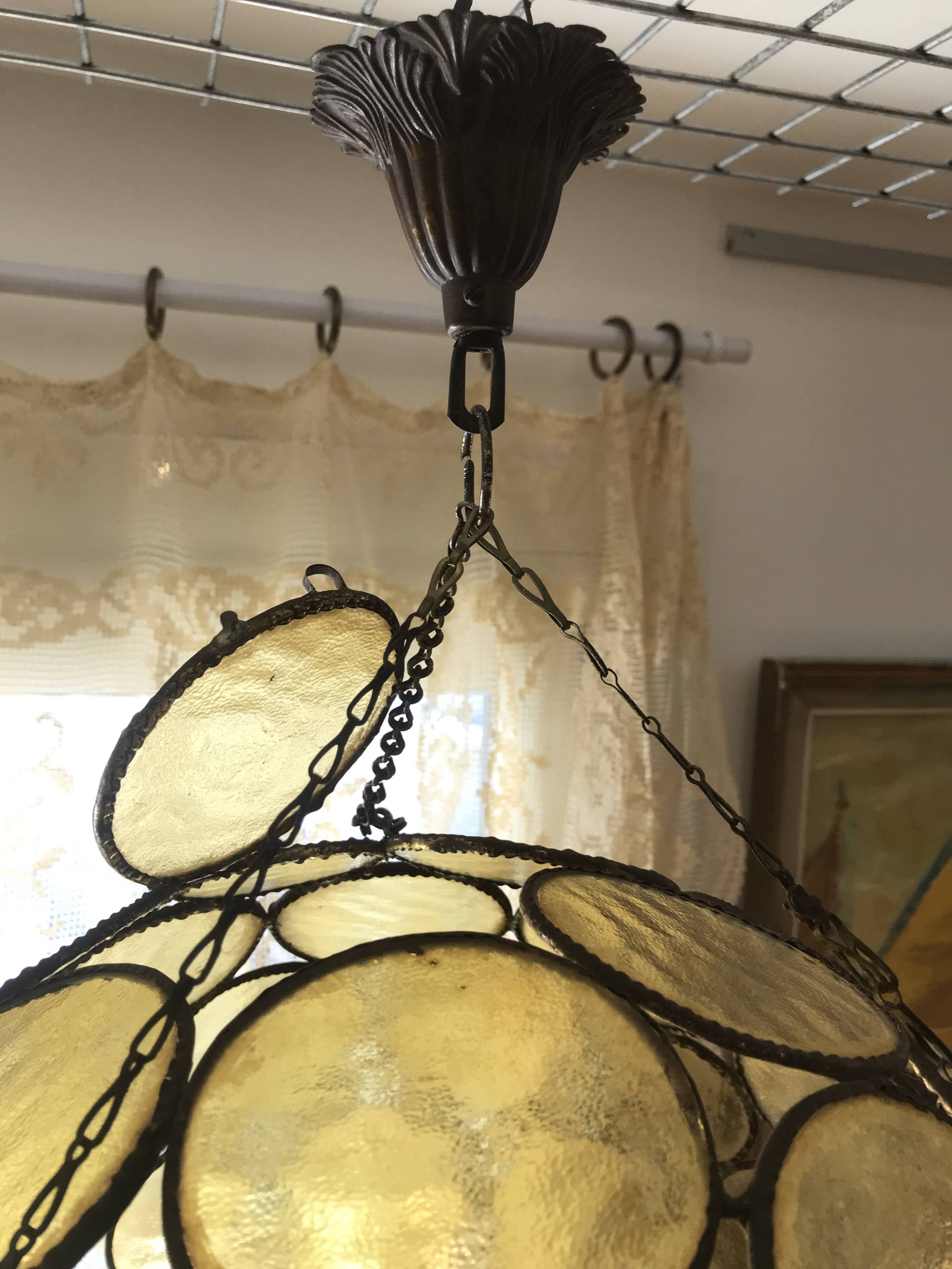 Vintage glass ball pendant light