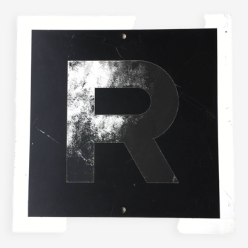 Plaque lettre  R