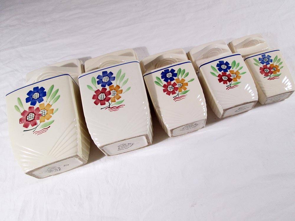 5 K & G Lunéville spice jars