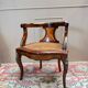 Louis XV style marquetry office chair, 19th century.