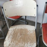 Set of 14 vintage stackable chairs