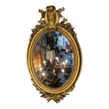 Louis xvi style mirror gilt wood with beveled glass leaf 19th c. period