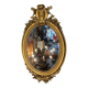 Louis xvi style mirror gilt wood with beveled glass leaf 19th c. period