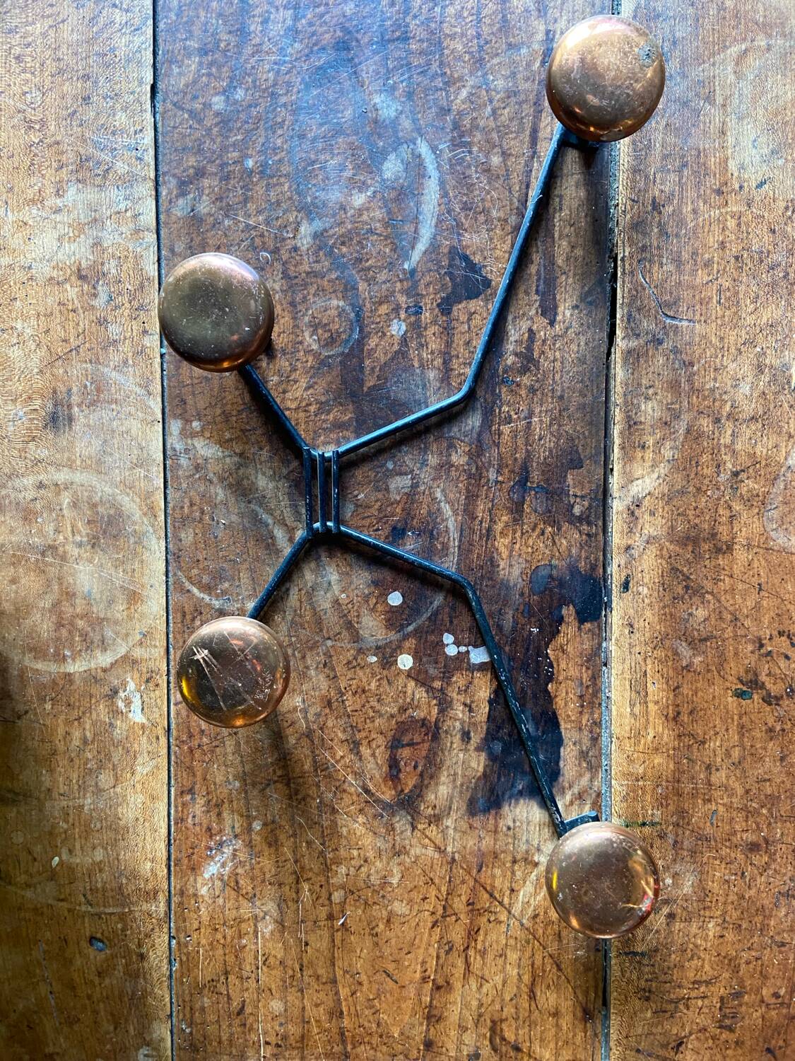Vintage metal coat rack