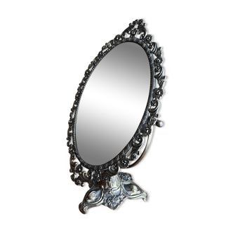 Miroir de table mordoré