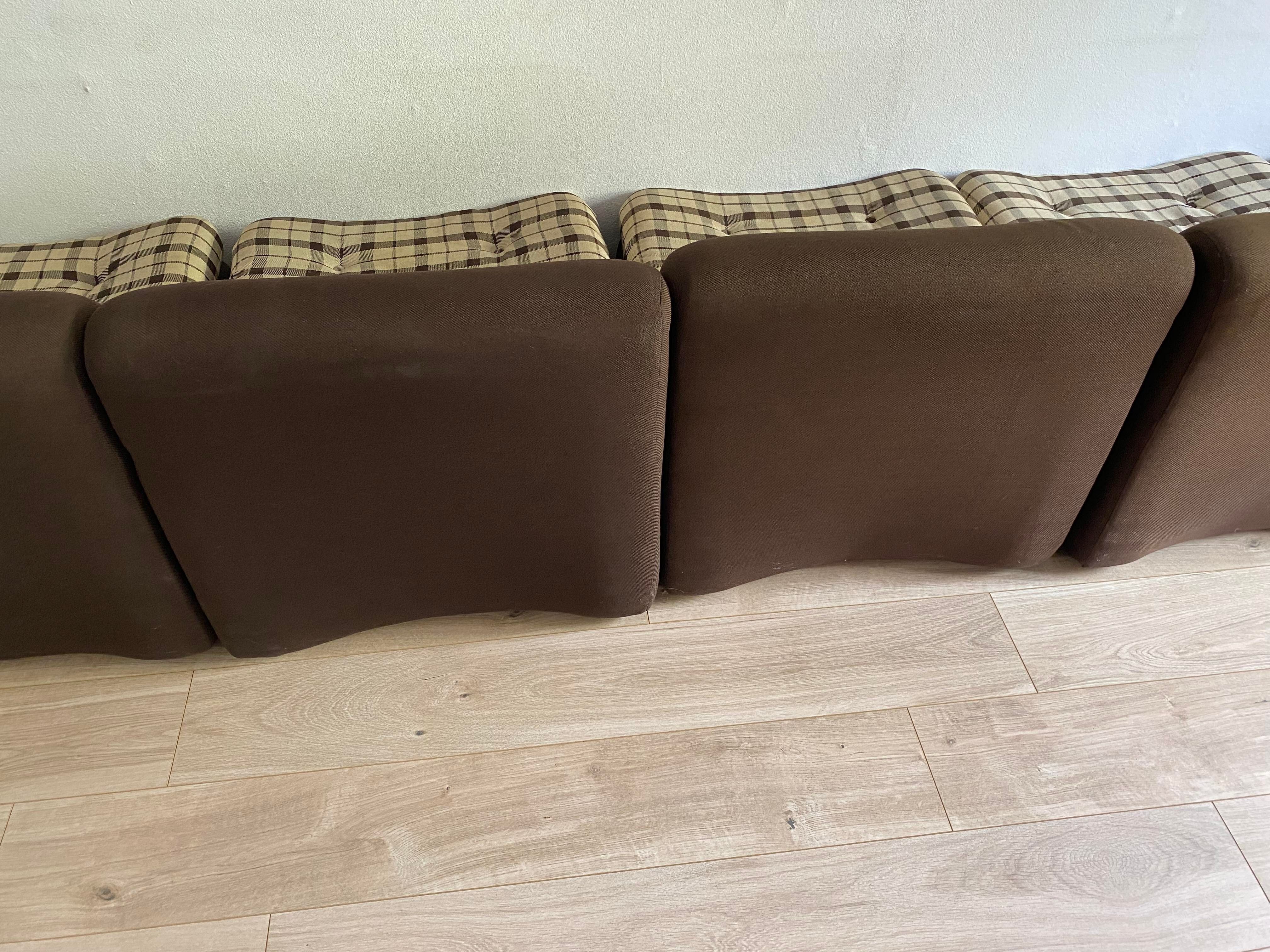 6 armchairs fabric in rigid polystyrene year 50/60