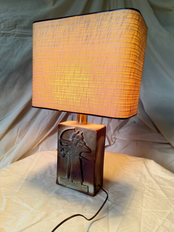 Lampe archers céramique 1980's