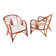 Pair of rattan armchairs