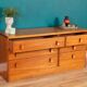 Retro Teak Stag Cantata, Mid Century Six Drawer Chest of Drawers