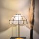 Table lamp with a vintage mother-of-pearl lampshade set