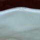 Small vintage Italian square vase, in white ceramic, fossil decoration