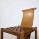 Mid-Century Modern Set of 12 Wood and Leather Chairs, Italy, 1950s