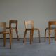 Model 65 dining chairs by Alvar Aalto for Artek, 1950