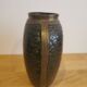 small vase in chiseled brass Japanese decoration