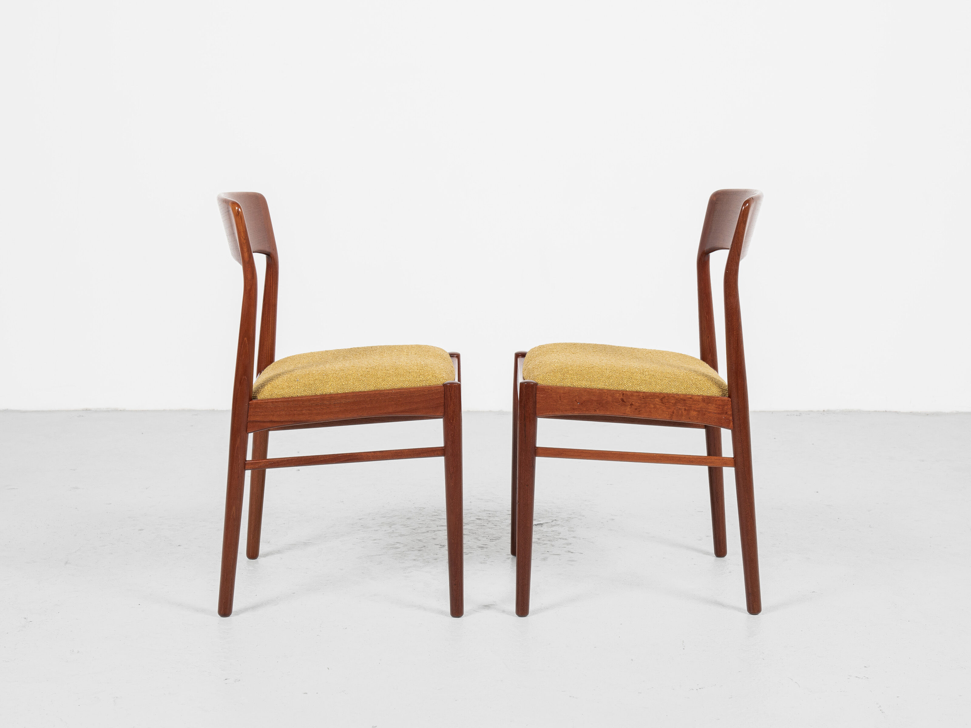 4 dining chairs in teak by Henning Kjaernulf for Korup Stolefabrik 1960s