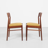 4 dining chairs in teak by Henning Kjaernulf for Korup Stolefabrik 1960s