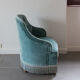 Fauteuil crapaud gris bleu