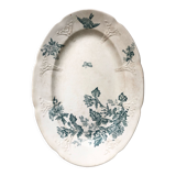 Flat oval iron earth bird and butterfly